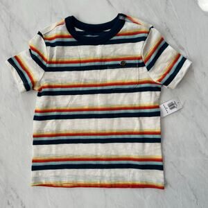 NWT Old Navy short sleeve round neck 3T shirt boys striped multi pocket tee